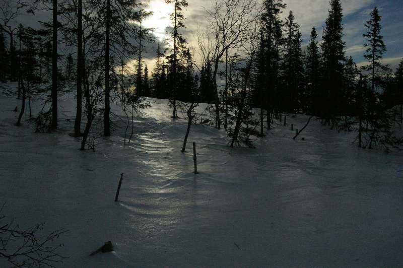 Imgp6065.jpg - Glasert snø på Kattjønnmyra